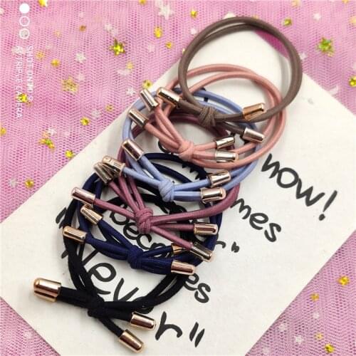 12PCS/LOT Simple Tie Knot Colors Elastic Hair Bands For Girls Bohemian Headband Scrunchy Korean Kids Hair Accessories For Women