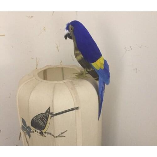 Cute simulation blue bird model polyethylene & furs new parrot gift about 20cm 0654
