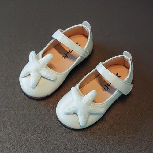 2021 New Kids Shoes soft-soled Little Girls Princess Shoes Children Single Shoes chaussure fille Black Pink White 1 2 3 4 5 6T