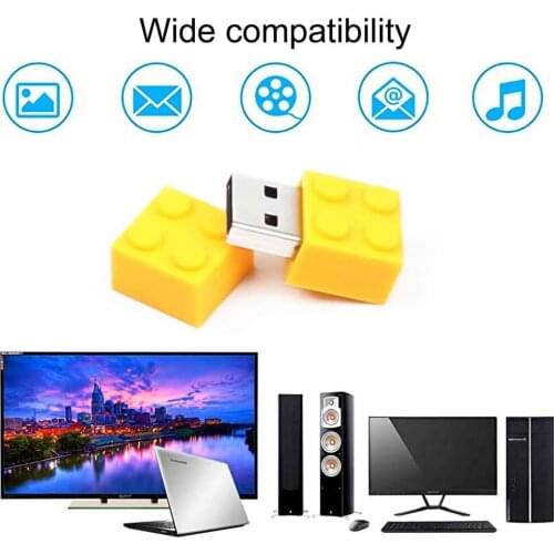 U Disk Building Block Design High Speed 16GB/32GB/64GB/128G USB2.0 Flash Drive Memory Stick for Computer