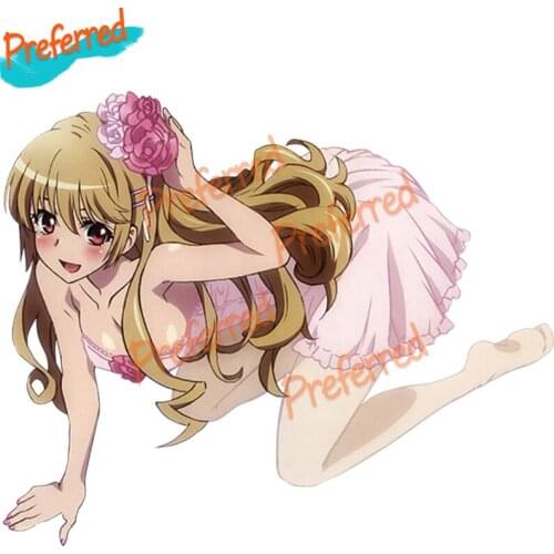 Kawii Girl Vinyl Car Styling Stickers for Strike The Blood Anime JDM Car Window Decal PVC Accessorie Die Cutting