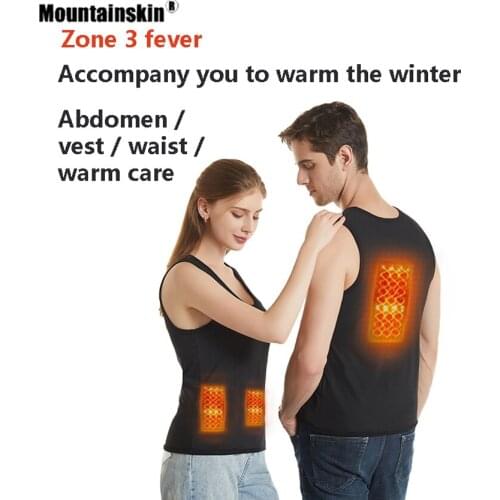 Mountainskin Winter USB Intelligent Heating Vest Infrared Electric Thermal Underwear Constant Temperature Outdoor Hiking VA838