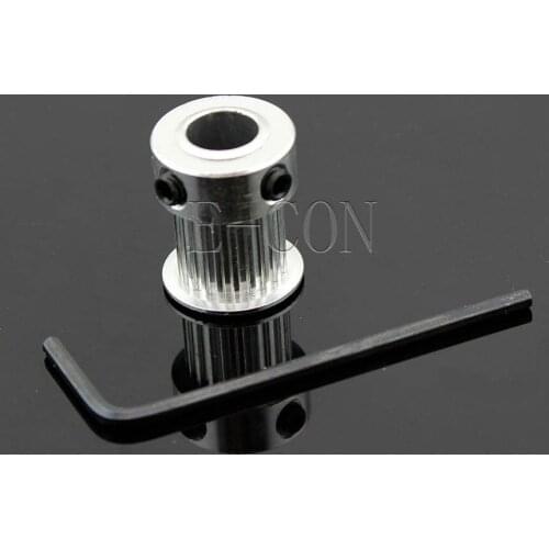 1/5/10 MXL Aluminum Timing Belt Pulley 20 Tooth 6.35/8mm Bore 0.08" Pitch for Stepper Motor