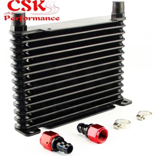 10-AN 32MM 13 ROW ENGINE/TRANSMISSION RACING COATED ALUMINUM OIL COOLER+Fitting