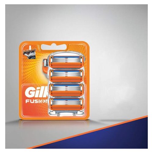 4pcs/lot Razor Blade For Men Face Care 5Layers Shaving Cassette Stainless Steel Safety Blades Suit For Gillette Fusion