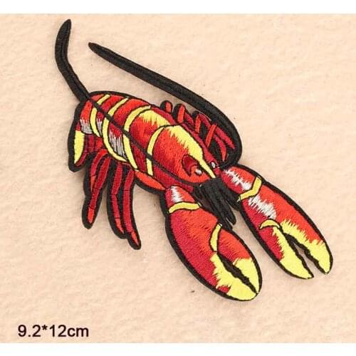 Shark Parrot Lobster Iron On Embroidered Clothes Patches For Clothing Stickers Garment Wholesale