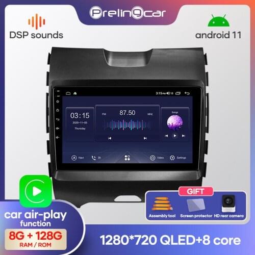 Prelingcar Android 10.0 NO DVD 2 Din Car Radio Multimedia Video Player Navigation GPS For Ford Edge 2015-2018 Octa-Core