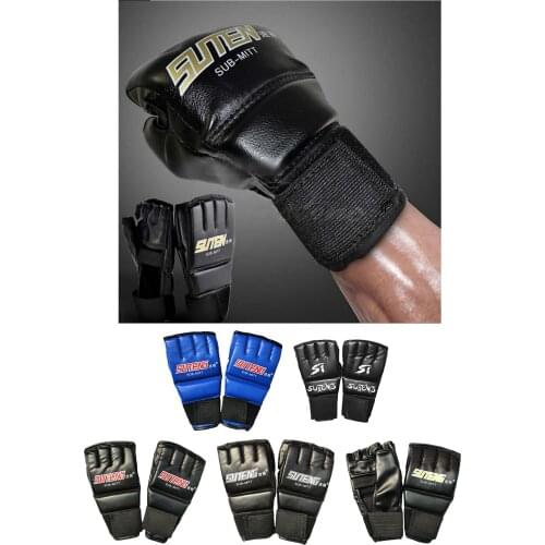 MMA Half Finger Boxing Fight Gloves Mitts for Sparring Punching Bag Training