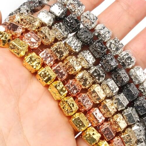 50pcs/Lot Natural Stone 8x7mm Volcanic Lava Loose Spacer Beads Olive Shape Rock Beads For Diy Jewelry Making Wristband Choker