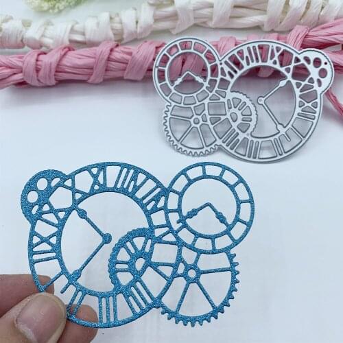 Clock Paper DIY scrapbook embossing die cutting process paper card making paper DIY puzzle cutting die