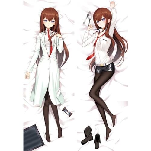 Hot Anime Steins Gate Pillow Cover Makise Kurisu Shiina Mayuri Dakimakura Case 3D Double-sided Bedding Hugging Body Pillowcase
