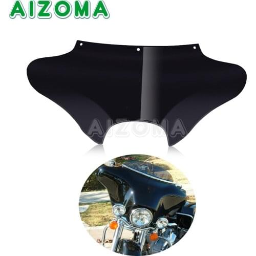 Black Motorcycle Front Outer Batwing Fairing Headlight Cover For Harley Softail Breakout Road King Dyna Street Glide FLHT FLHX