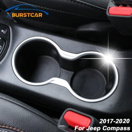 For Jeep Compass 2017 2018 2019 2020 ABS Water Cup Bottle Frame Holder Organizer Car Interior Glass Shelf Container Accessories