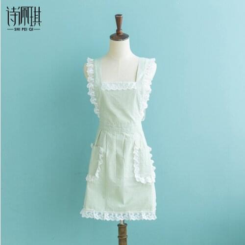 Maid apron Korean fashion Japanese princess cute home kitchen cooking home European