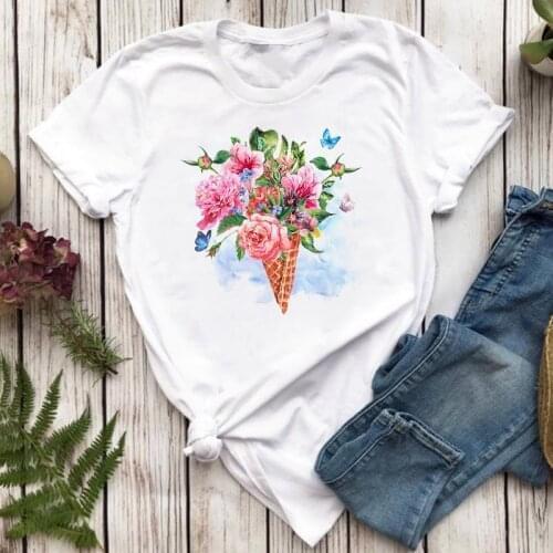 T-shirts For Women 2021 Harajuku Cartoon Graphic tshirt 90s Girl Streetwear tees Casual Short Sleeve t-shirt Fashion Top Female