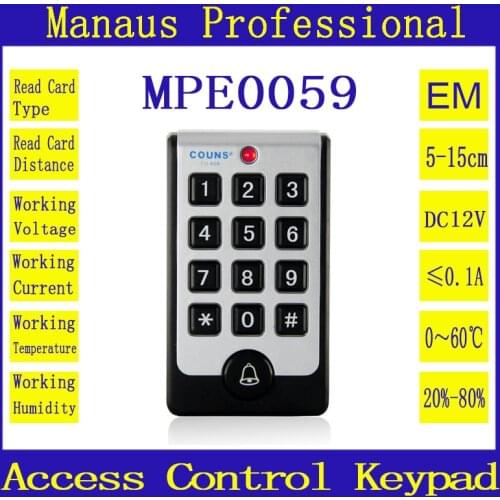 Hot Selling Support 500 users RFID Door Controller Waterproof Password Keypad Access Control ID Card wireless keyboard System 59