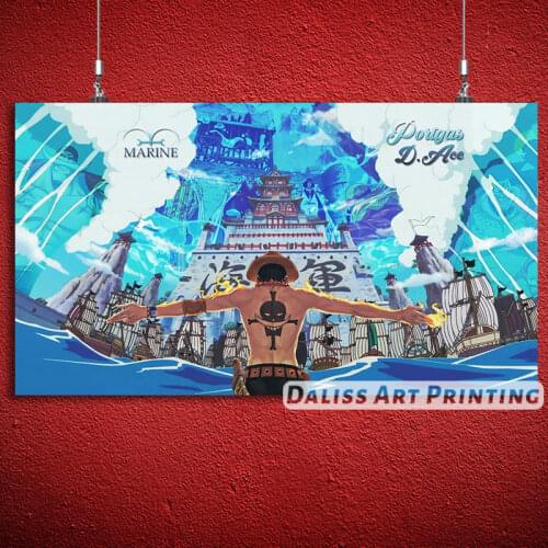 Canvas Anime marineford Portgas·D· Ace Pictures Home Decoration Paintings Poster HD Prints Wall Art Modular Living Room Framed