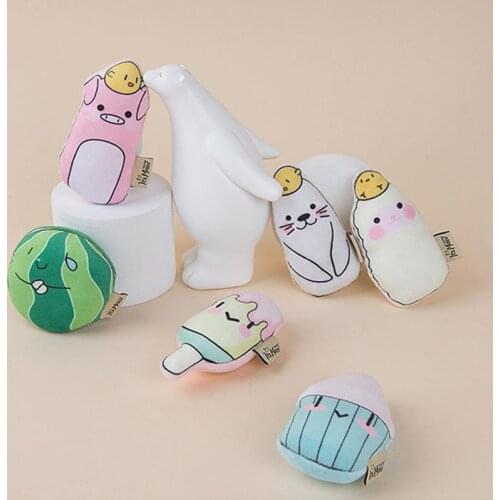 Cat Toy Pet Plush Catnip Toy Interactive Toy Cat Accessories Bite Resistant Ice Cream Cat Toy Kitten Chew Toys for Cats