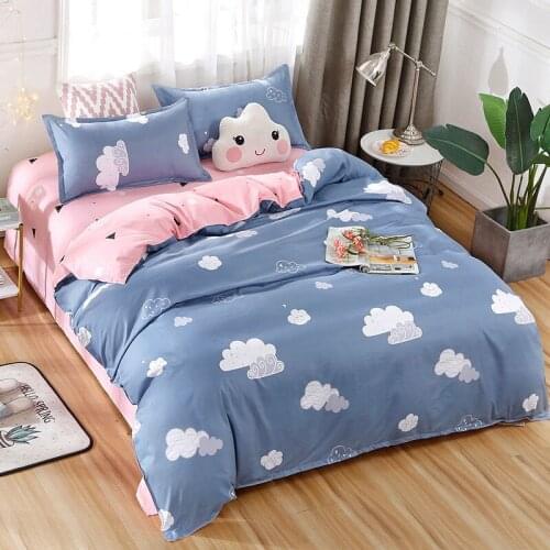 Quilt cover + pillowcase) 3-piece set 150x200cm double 1.8x2.2m bedding single cartoon four seasons universal quilt cover