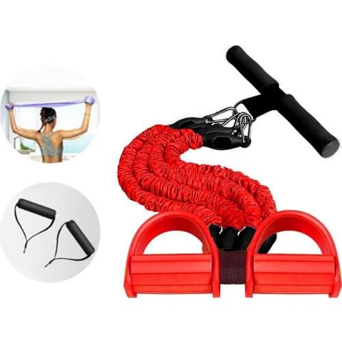 Multi-function Leg Tummy Training Foot Sit-up Pedal Rally TPE Fitness Pull Rope Exercise Tools