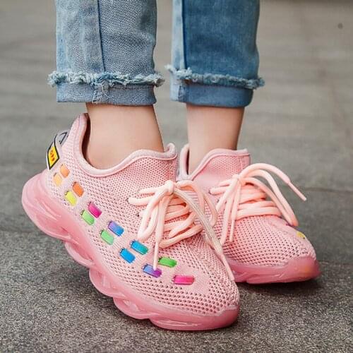 Fashion Girls Sneakers Boys Running Shoes Breathable Outdoor Sport Gym Shoes Tenis Infantil Basket Kid Footwear Chaussure Enfant