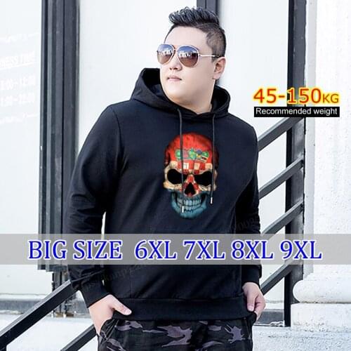 8XL 9xl One Piece Oversized Sweatshirts Skull Hip-hop Mens Hoodie Artist Painting Fashion Autumn/Winter Hoodeds black 6xl 5xl
