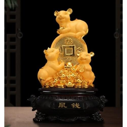 Fortune mouse furnished twelve zodiac money mouse home decoration crafts TV cabinet wall cabinet decoration