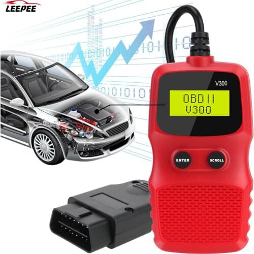 OBD2 Code Reader OBD 2 Scanner OBDII V300 Hand-held Car Diagnostic Tool Digital Display ELM 327 Auto Accessories Plug and Play