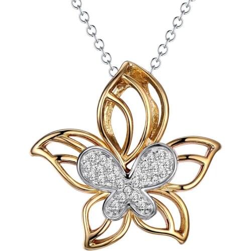 Wholesale Charm Silver Color Pendants For Women Fashion Jewelry Necklace Lady Fashion Jewelry Pendant Pansy AN003/apzajhga