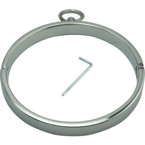 New Dia 120mm stainless steel Neck Collar Adult Slave Role Play metal For male female SM bondage restraint Sex Game couple toy