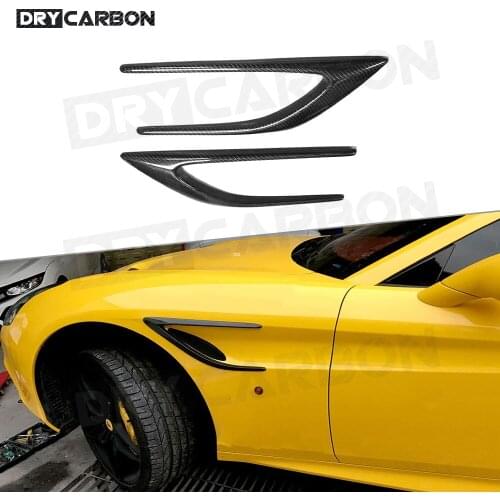 2PCS For Ferrari California Carbon Fibre / FRP Front Bumper Decoration Splitter Spoiler Protector Car Styling Auto Accessories