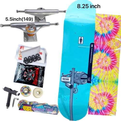 Whole kit spitfire wheels Professional trucks High quality grip tape girl skateboard decks bone bearings good quality