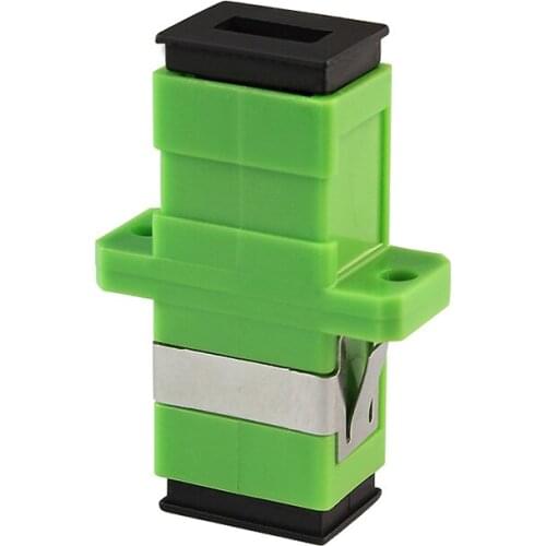 100pcs SC APC Adapter Connector Fiber Optic Adapter, Fiber Optic Connector Simplex Single mode Plastic