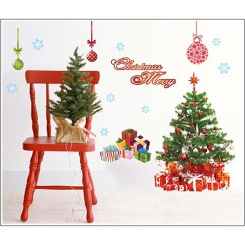 Christmas Decoration Wall Decoration Stickers Christmas Tree Window Glass Stickers Home Decoration Stickers