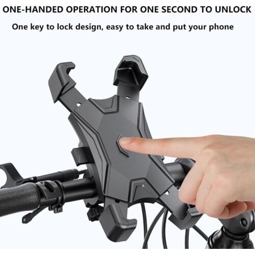 Bicycle Phone Holder Universal Motorcycle Handlebar Stand Anti Shake 360 Rotation Smartphone Mount Bracket for iPhone Samsung