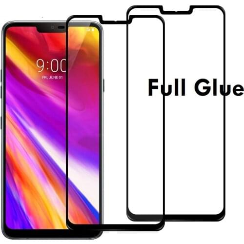 Full Glue Cover Tempered Glass Screen Protector For LG G7 ThinQ 3D Curved Adhesive Premium Guard Glass