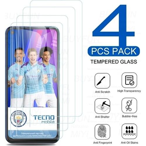 4pcs tempered glass for tecno camon 12 air pro protective glass camon12 12air 12pro ultra-thin screen protectors film 2.5d guard