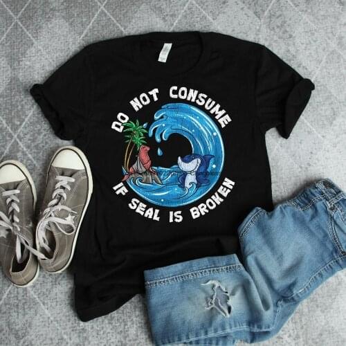 Shark Shirt Seal Is Broken Funny Shark Gift Shark Lover Shirt Beach Shirt Pool Shirt Beach Vacation Pool Party Shark Party