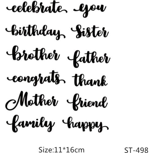 ZhuoAng My birthday Clear Stamp for Scrapbooking Rubber Stamp Seal Paper Craft Clear Stamps Card Making