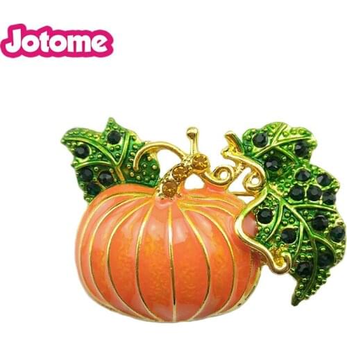 10pcs/lot free shipping High quality Shiny enamel pumpkin brooch pin for party/gift dress decoration
