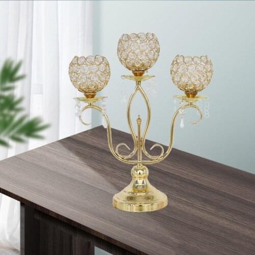3 Arms Candlestick Holder for Candlelight Dinner and Table Decoration Gift for Wedding Ceremony Party Candlesticks