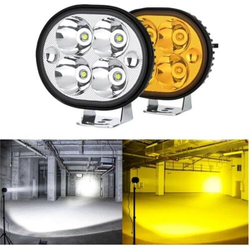 4 LED Round 27W White/Amber Car spotlights Bullbar bumper Roof headlight 4x4 driving fog light Offroad truck SUV Led work light
