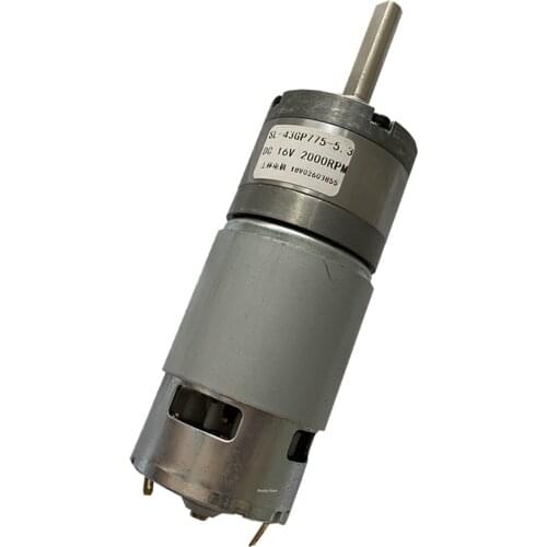 43MM New 43GP-775 Planetary gear reducer dc motor 12V 1500rpm DIY Model car wheel drive motor 1:5.3