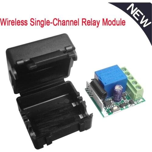 433MHz Universal Wireless Remote Control DC 12V Single-Channel Relay Receiver and Transmitter for Garage Door and Gate Control
