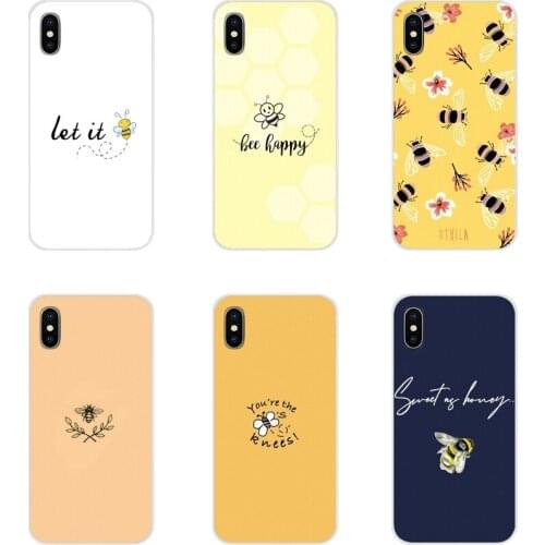 Accessories Phone Cases Covers Cute Bumble Bee happy For Samsung Galaxy A3 A5 A7 A9 A8 Star A6 Plus 2018 2015 2016 2017