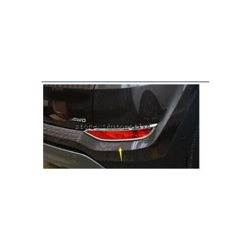 ACCESSORIES FIT FOR 2014 2015 2016 for HYUNDAI TUCSON TL CHROME REAR REFLECTOR FOG LIGHT LAMP COVER