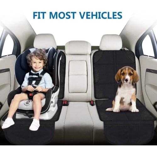 Baby Car Seat Cover Cushion Oxford PU Child Safety Seat Pad With Storage Bag Black Car Seat Protector Pet Pad Car Accessories