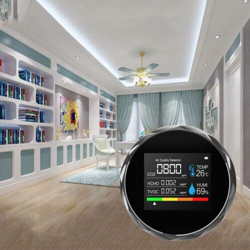 Digital CO2 Detector 3 IN 1 Tester Air Quality Monitor Formaldehyde TVOC Carbon Dioxide Meter Poisoning Indoor Air Analyzer