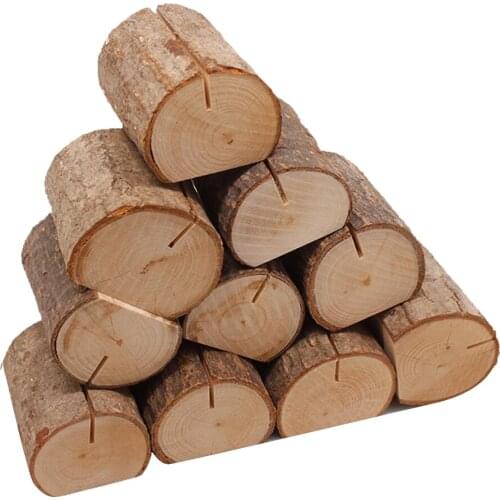 10pcs Place Wooden Card Holders Table Number Photo Name Card Stands for Home Wedding Party Decorations