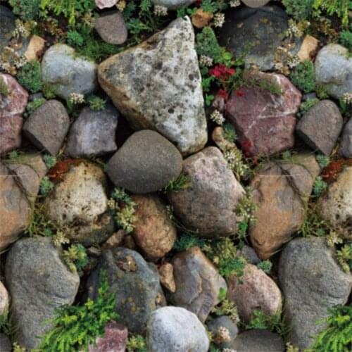 GLOW4U Peel and Stick 3D Stone Rock Vinyl Contact Paper Wallpaper for Walls Kitchen Backsplash Furniture